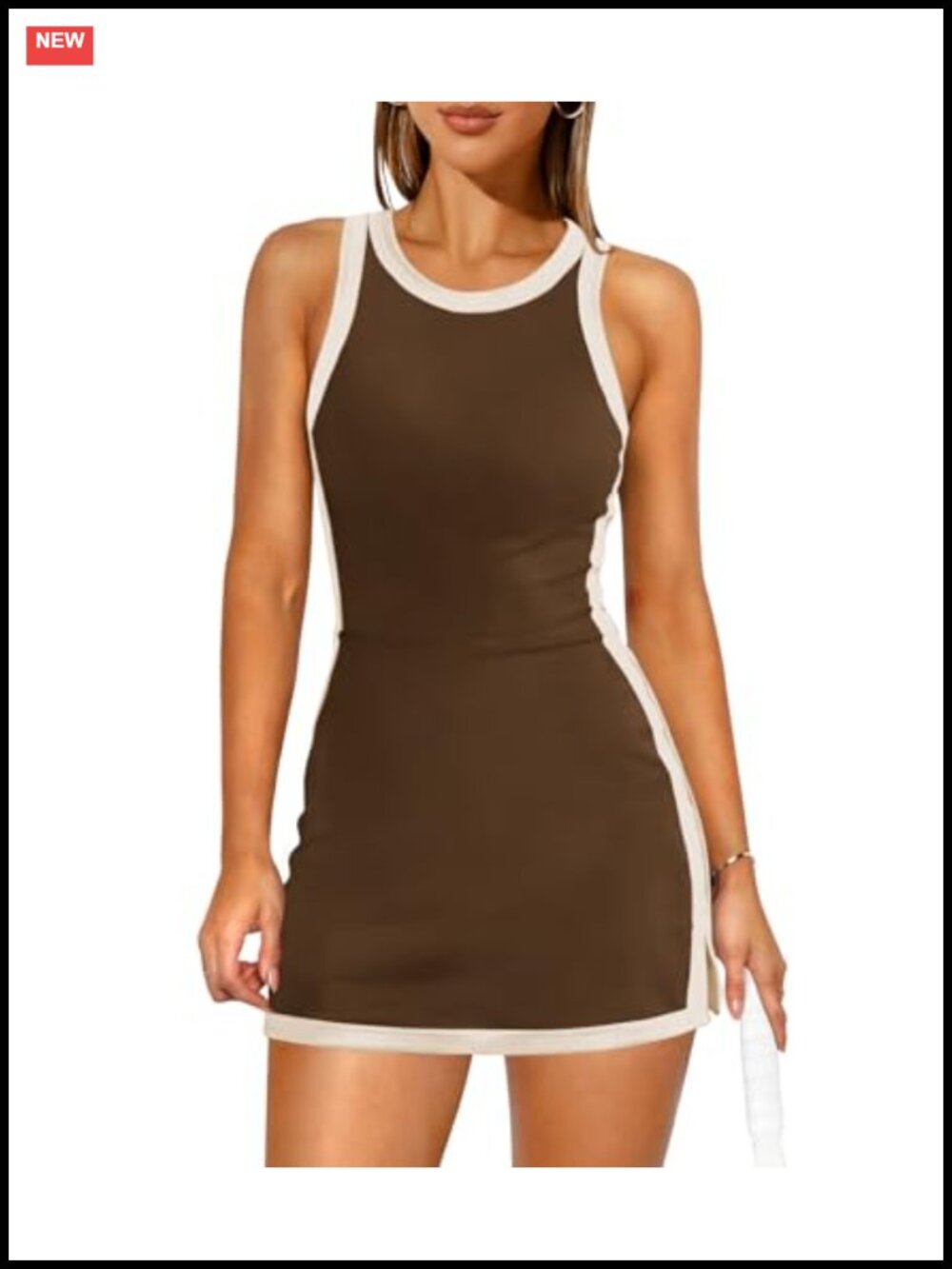 Womens Athletic Golf Tennis Dress with Built-in Pocket Shorts Sleeveless